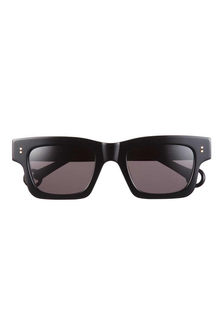 Rectangular Sunglasses, Main, color, BLACK
