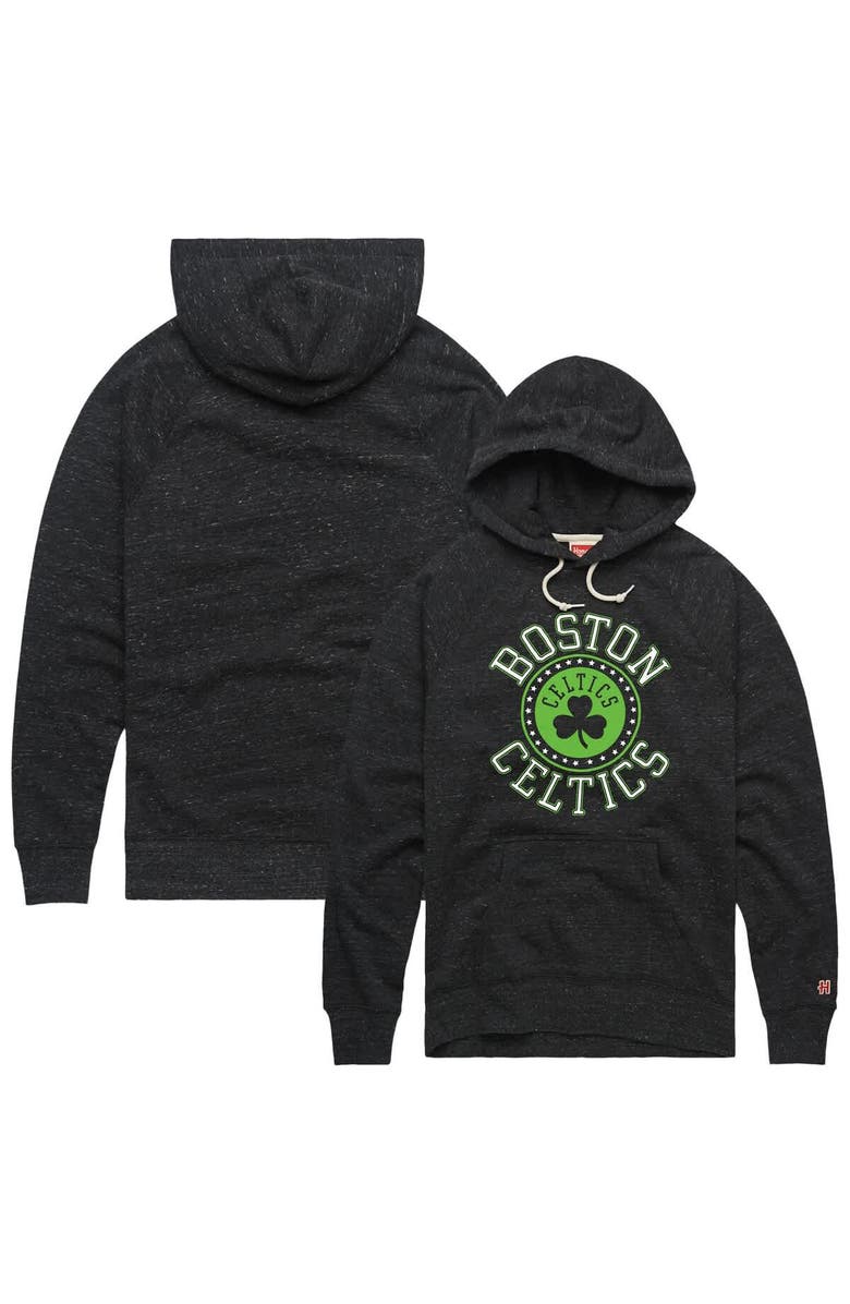 Homage Unisex Homage Heather Black Boston Celtics Hometown Edition Tri-Blend Raglan Pullover Hoodie, Main, color, Heather Black