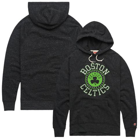 Unisex Homage Heather Black Boston Celtics Hometown Edition Tri-Blend Raglan Pullover Hoodie