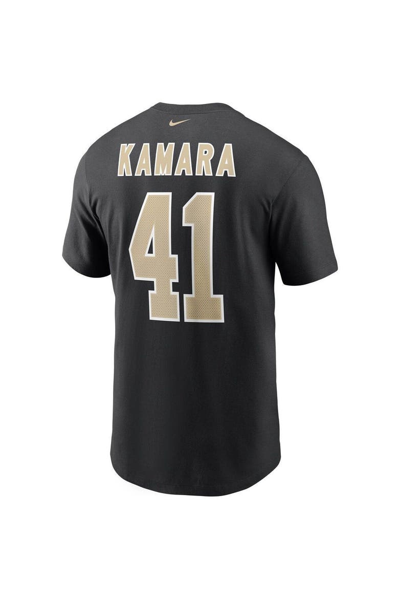 Men's Nike Alvin Kamara Black New Orleans Saints Name & Number T-Shirt, Alternate, color, BLACK
