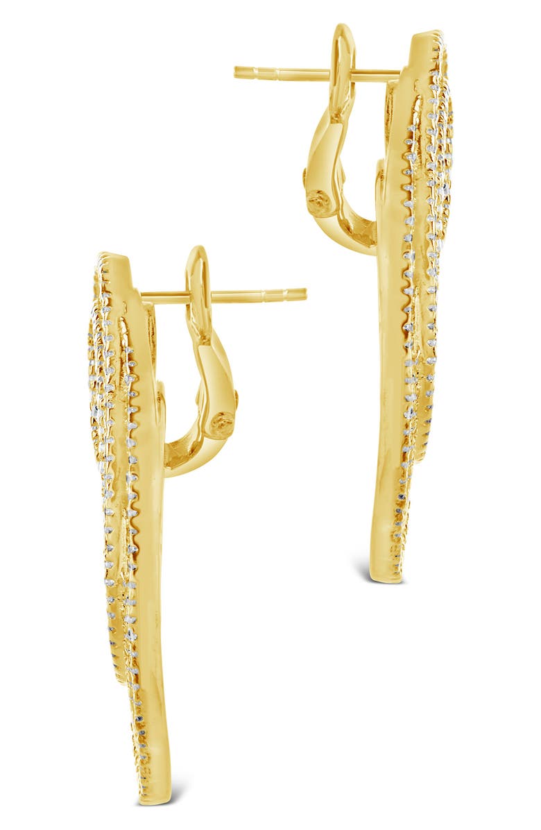 Sterling Forever Arie CZ Statement Earrings, Alternate, color, 