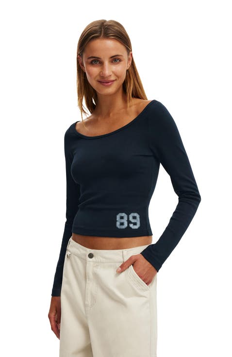 Women's The Ls Off Shoulder Graphic Tee