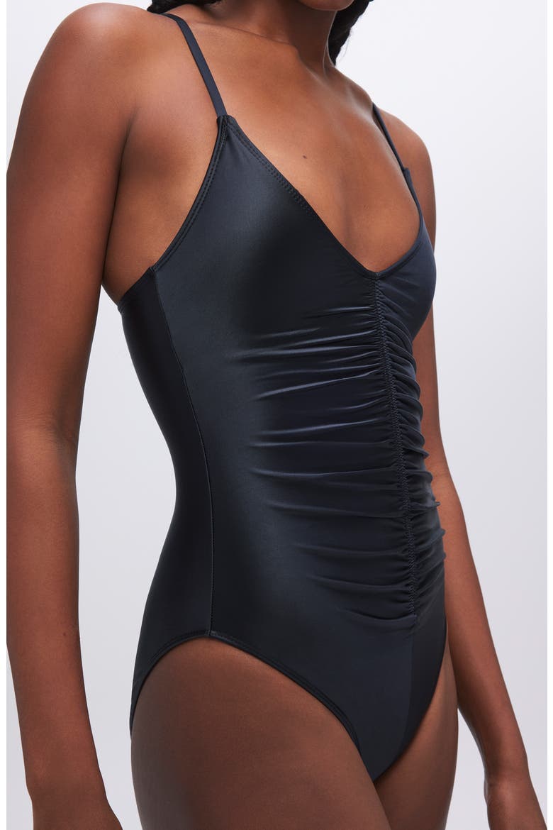 Always Ruched One-Piece Swimsuit, Alternate, color, BLACK001