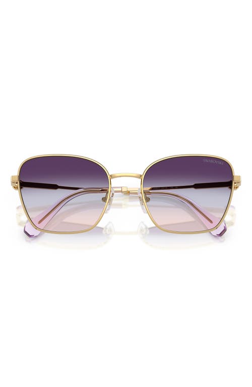 Swarovski 55mm Gradient Pilot Sunglasses In Purple