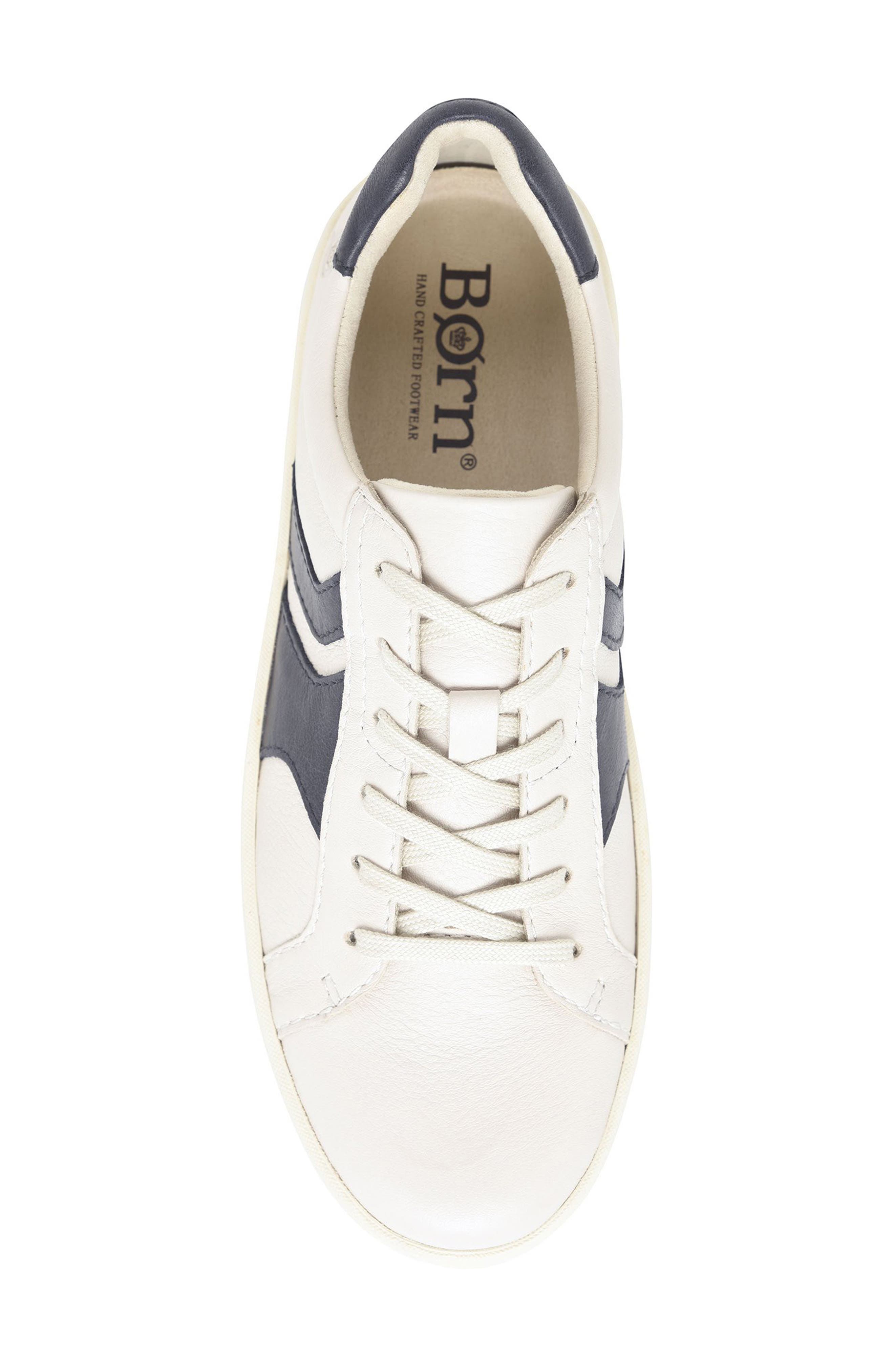 Børn Beck Tie Low Top Sneaker, Alternate, color, White Leather