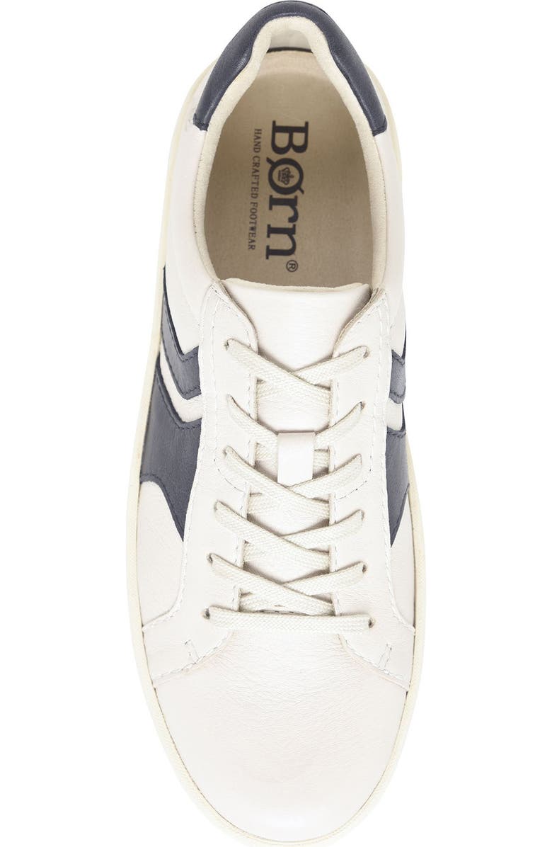 Børn Beck Tie Low Top Sneaker, Alternate, color, White Leather