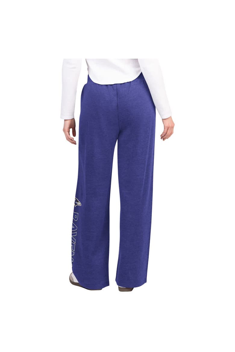Women's G-III 4Her by Carl Banks Purple Baltimore Ravens Field Wide Leg Sweatpants, Alternate, color, Purple