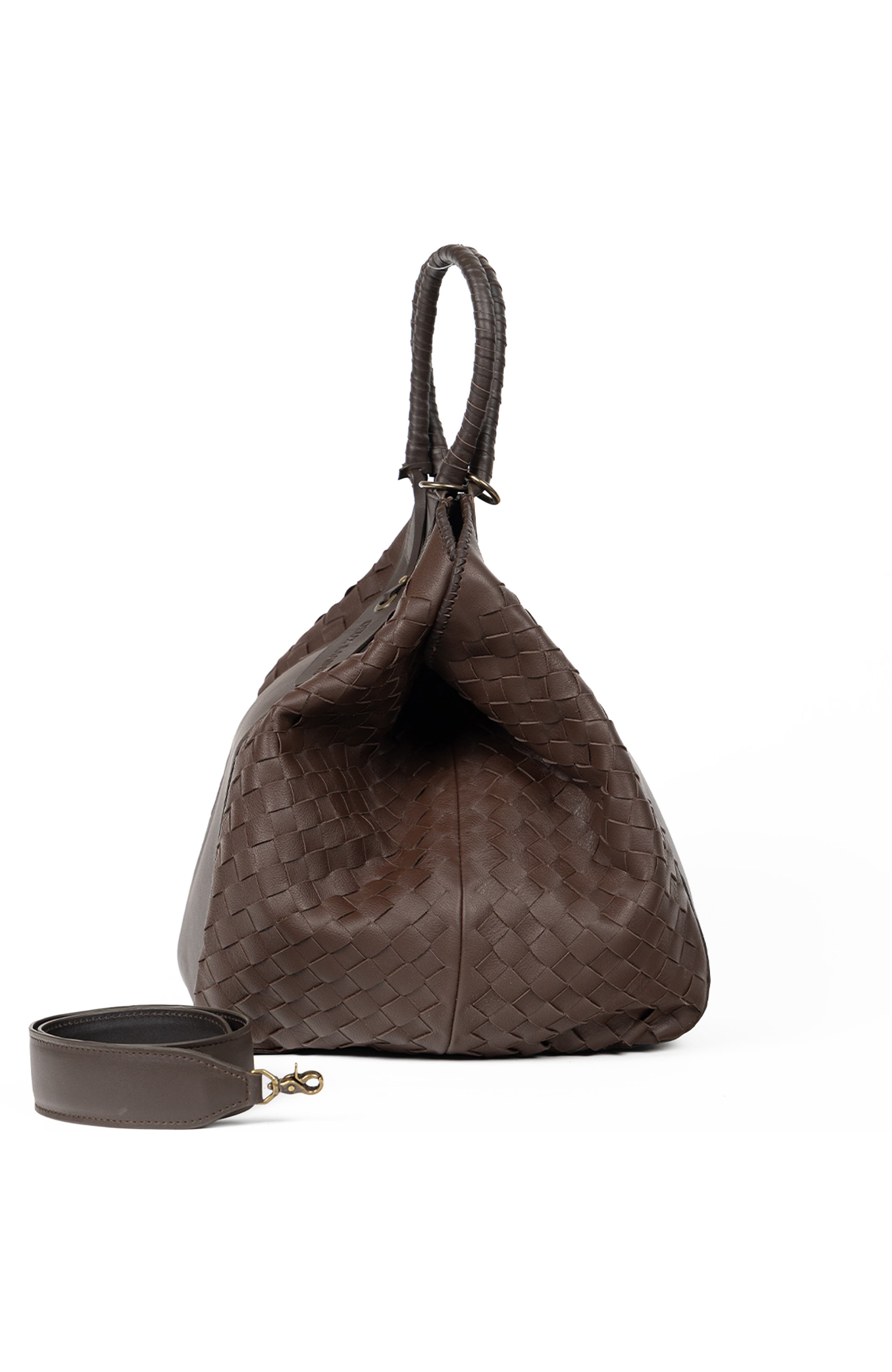 All Day Leather Tote, Alternate, color, Dark Brown