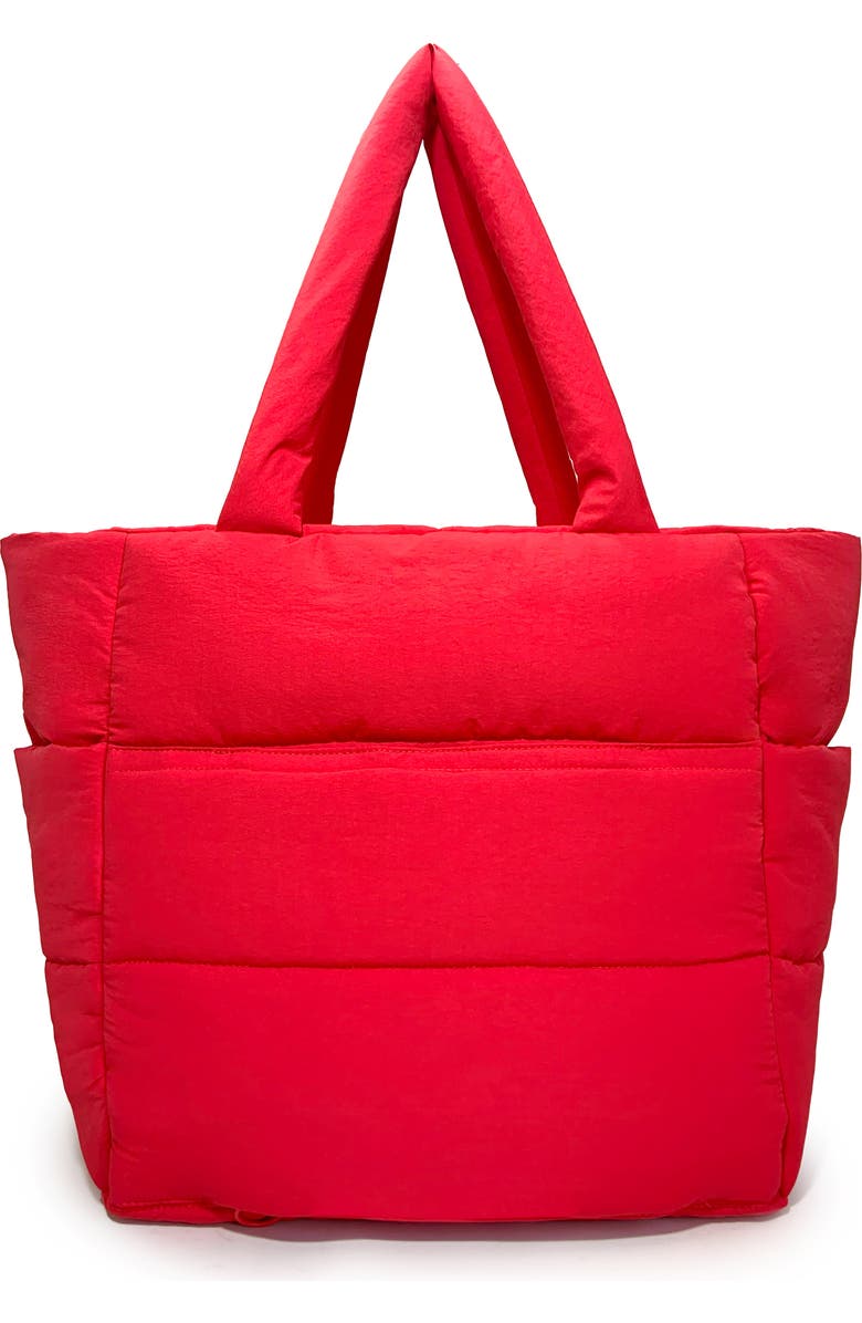 Thacker Quinn Quilted Nylon Tote Bag, Alternate, color, Apple