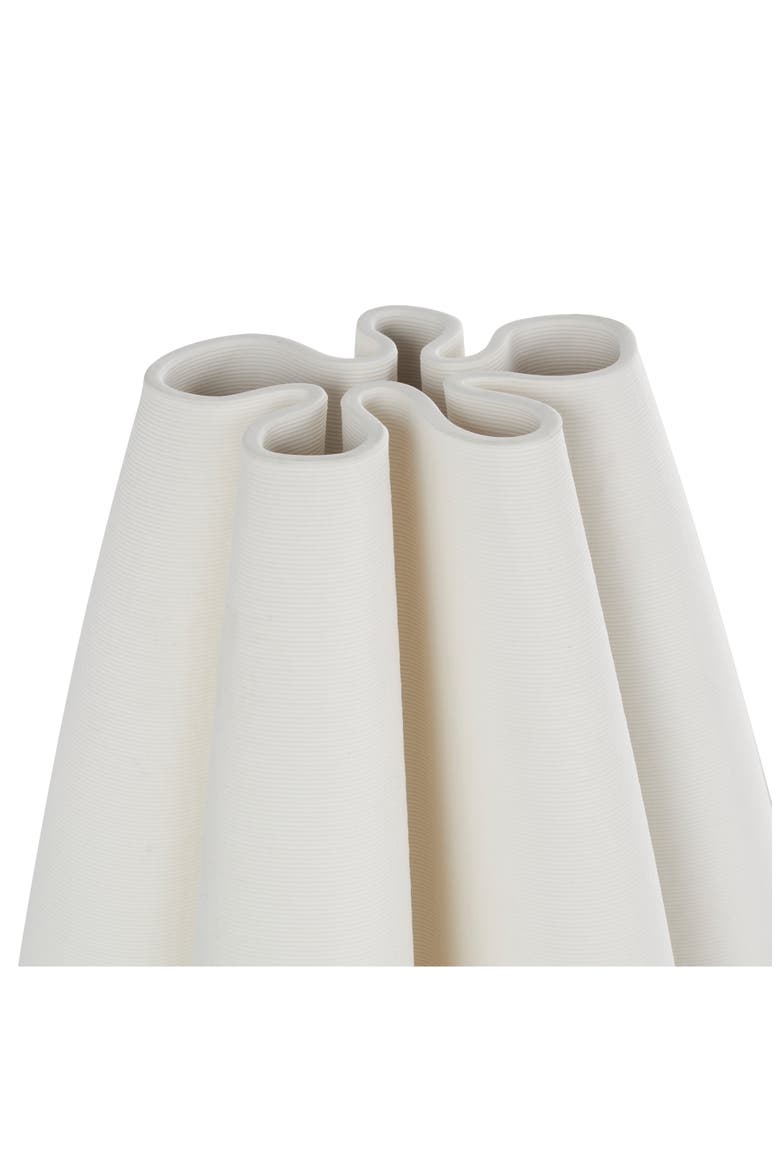 Fluted Ceramic Vase, Alternate, color, WHITE