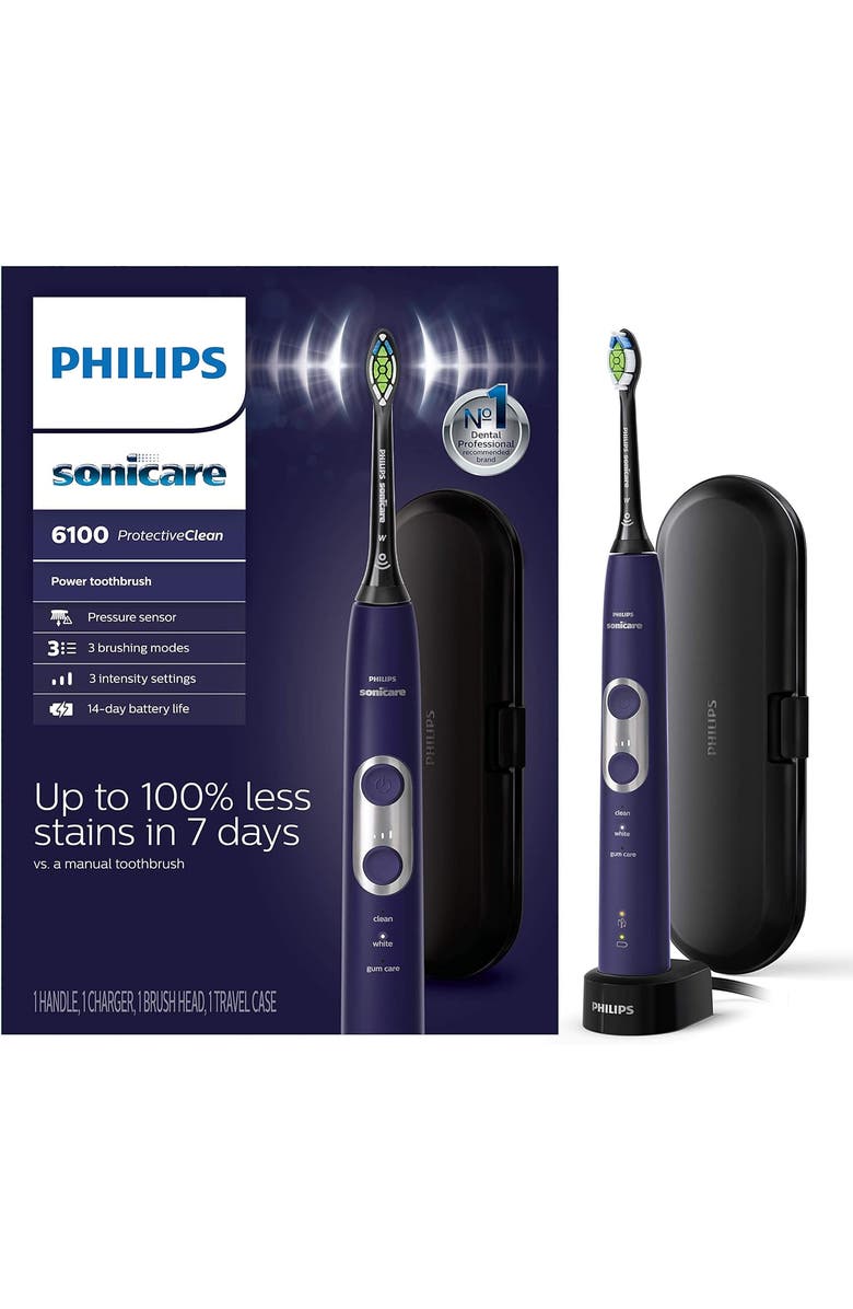 Philips Sonicare ProtectiveClean 6100 Electric Toothbrush Deep Purple, Main, color, Deep Purple