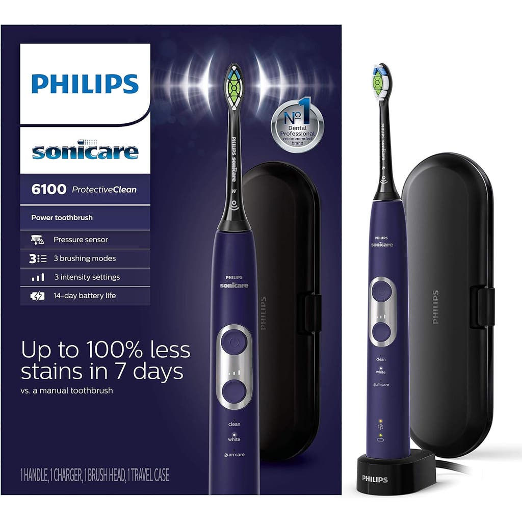 Philips Sonicare Protectiveclean 6100 Electric Toothbrush Deep Purple In Purple