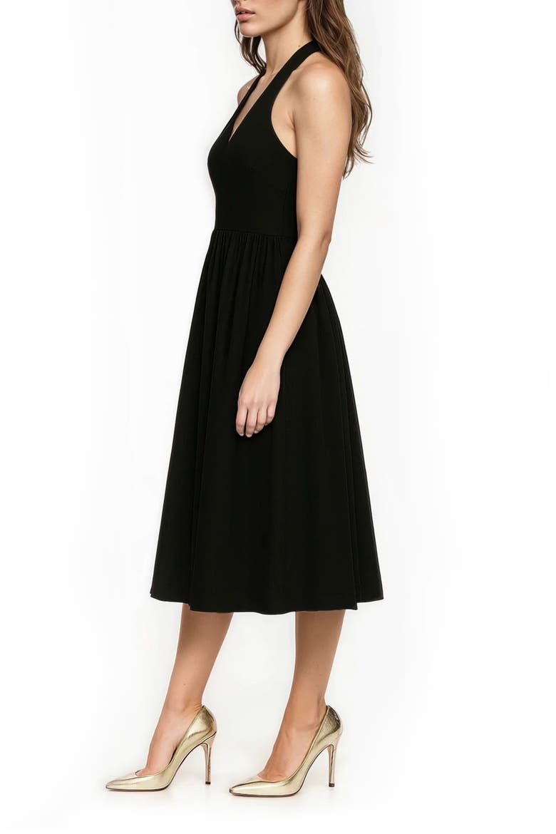 Halter Sundress, Alternate, color, BLACK