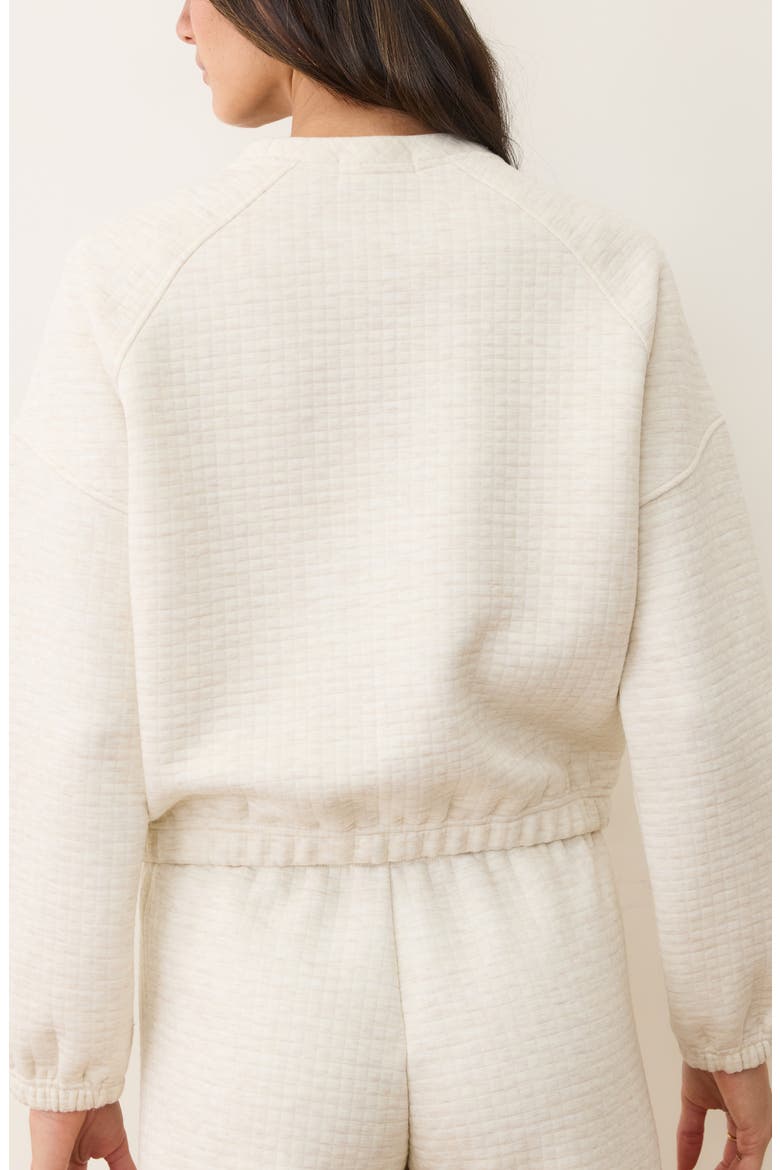 Corbet Quilted Crewneck Sweatshirt, Alternate, color, OATMEAL HEATHER