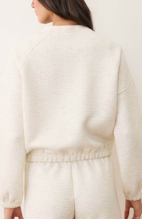 Marine Layer Corbet Quilted Crewneck Sweatshirt In Neutral