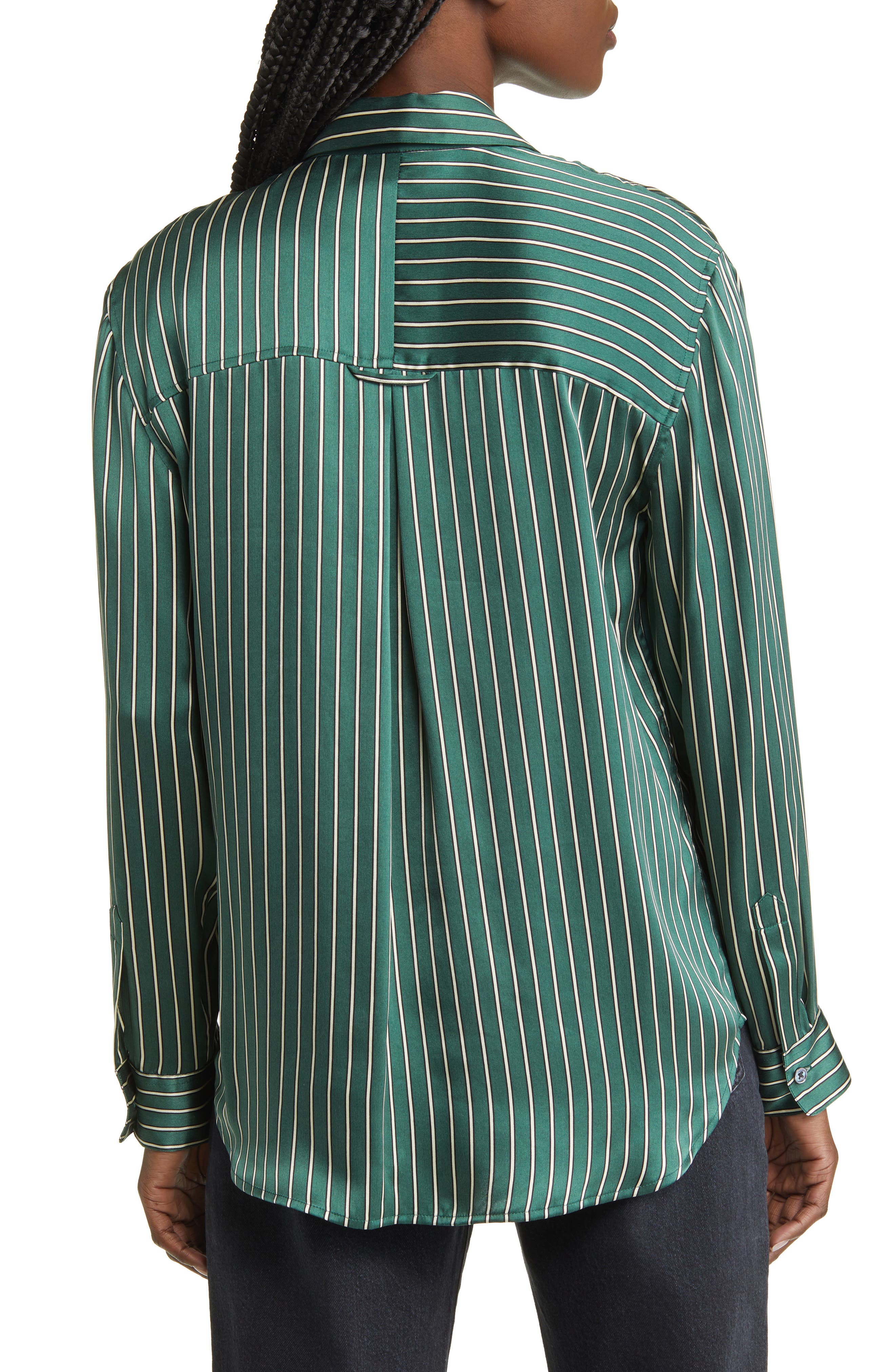 Rails Spencer Stripe Silk Blouse (Women) | Nordstromrack