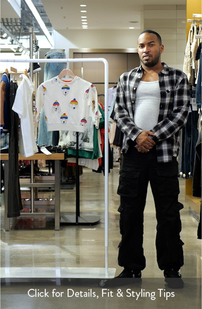 Kids' Pup Print Cotton Sweatshirt, sales video thumbnail