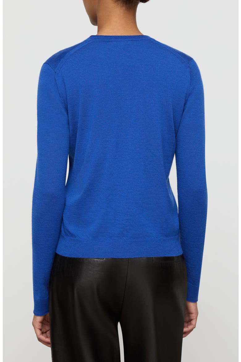 Cashmere Crewneck Cardigan, Alternate, color, GALAXY BLUE