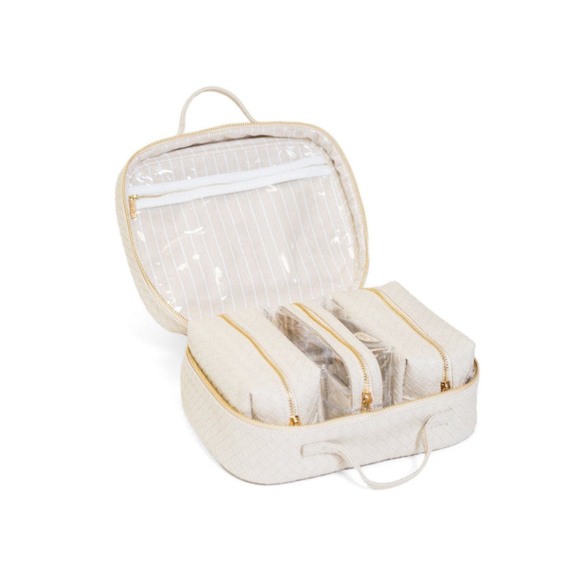 Woven Sand Makeup Bag, Alternate, color, Tan