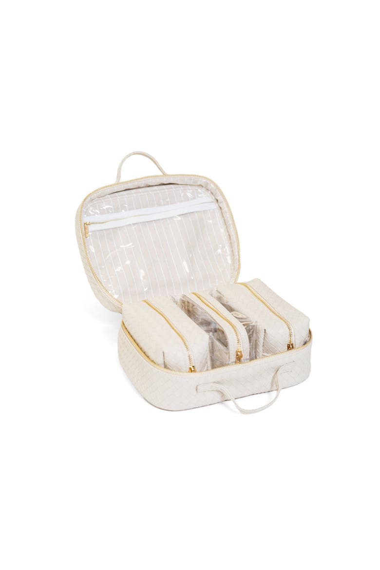 Woven Sand Makeup Bag, Alternate, color, Tan