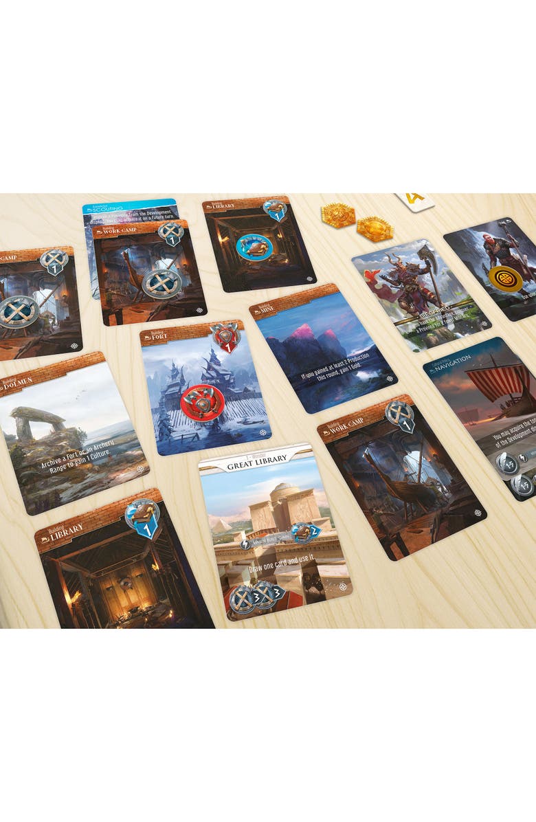 Funforge Monumental Duel Civilization Deckbuilding Board Game, Ages 10+, Alternate, color, Multicolored