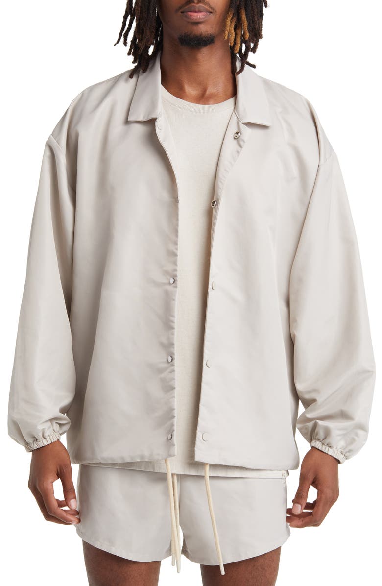 Fear of God Essentials Nylon Coach's Jacket, Main, color,