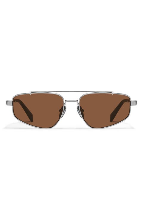 Pit Stop 56mm Aviator Sunglasses