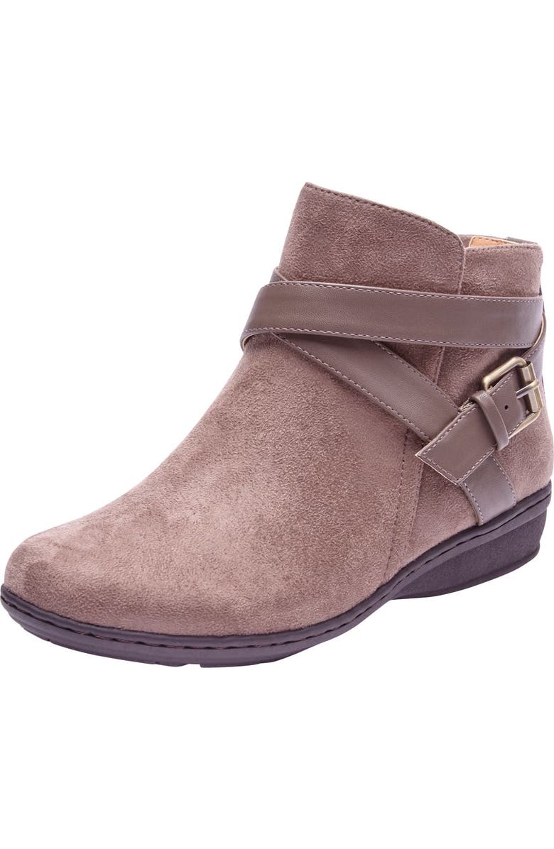 Comfortview The Bronte Bootie, Main, color, Dark Taupe