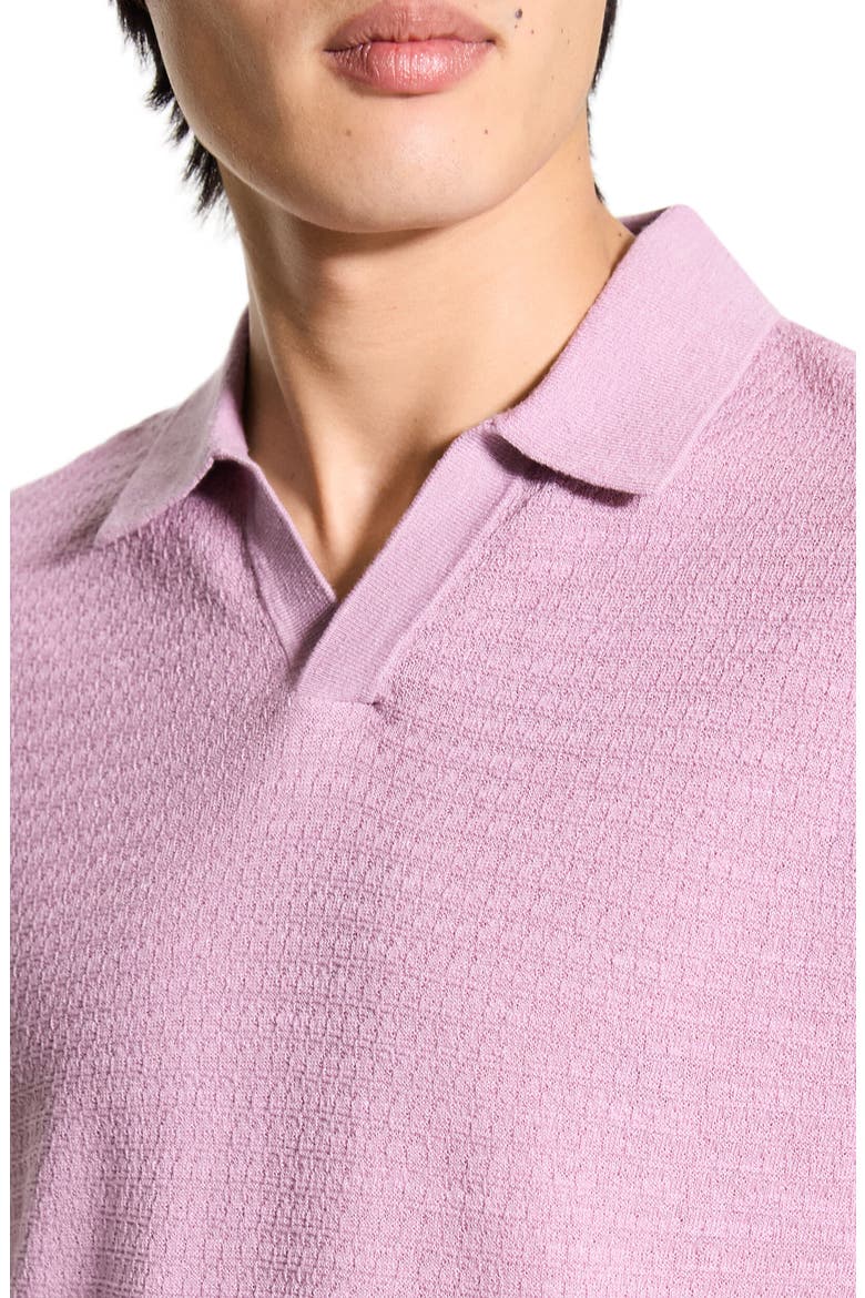 Brenan Linen Blend Polo, Alternate, color, PALE MAUVE