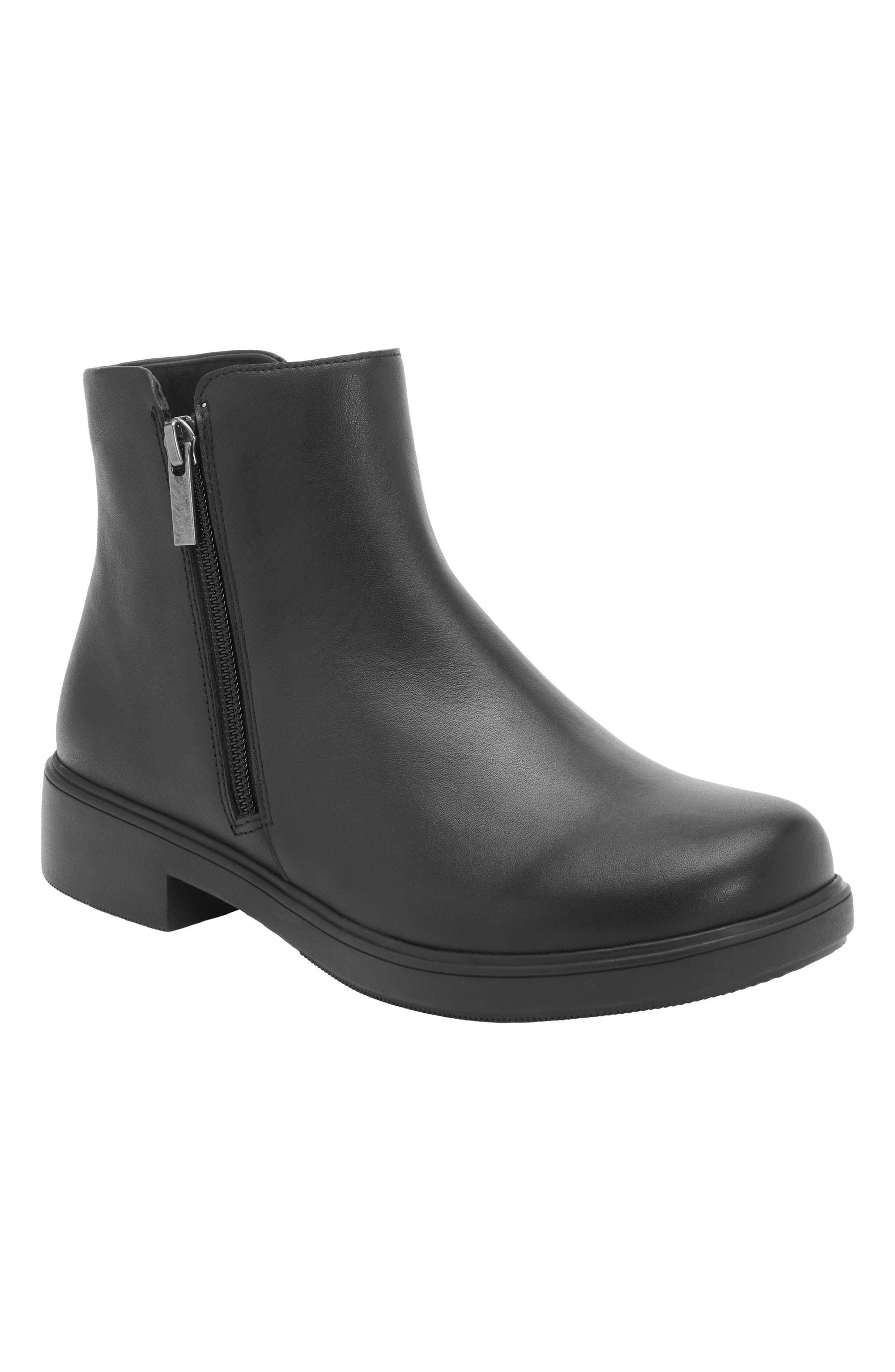 ABEO Compass Zip Boot, Main, color, Black Leather - Regular