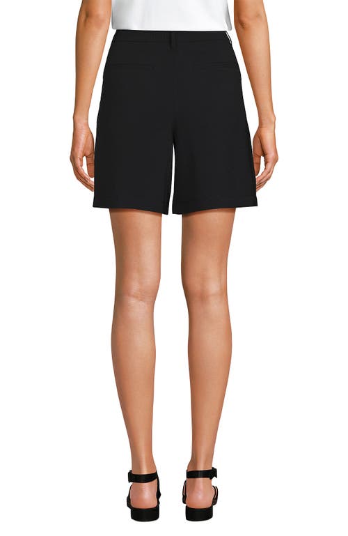 Lands' End Creaseless High Rise 7" Shorts In Black