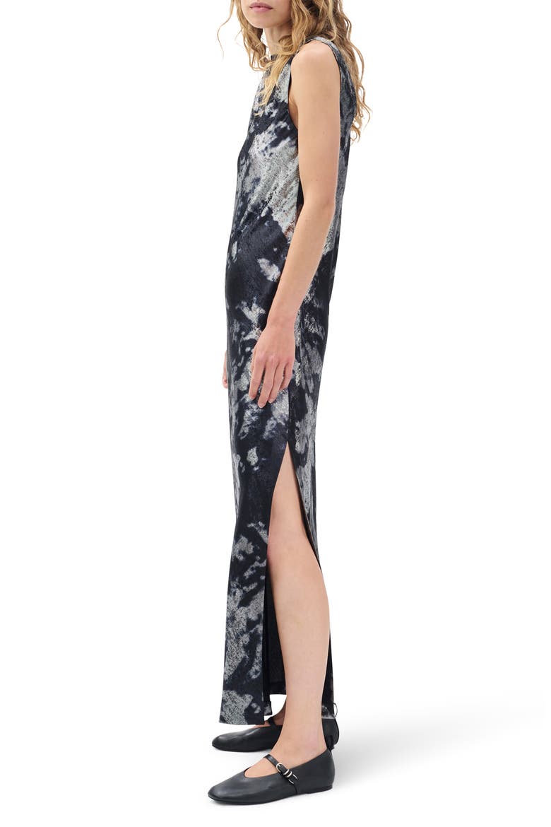 Margaret Metallic Sleeveless Maxi Dress, Alternate, color, SLVMT