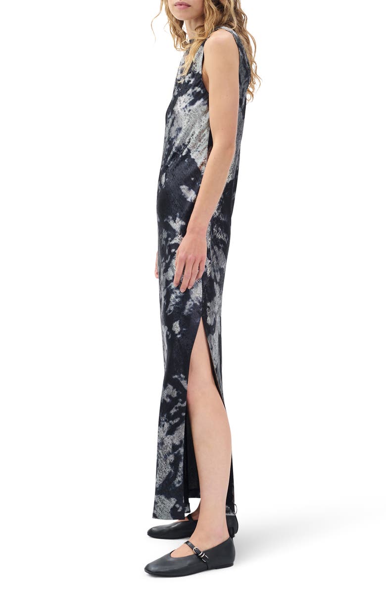 rag & bone Margaret Metallic Sleeveless Maxi Dress, Alternate, color, Silver Multi