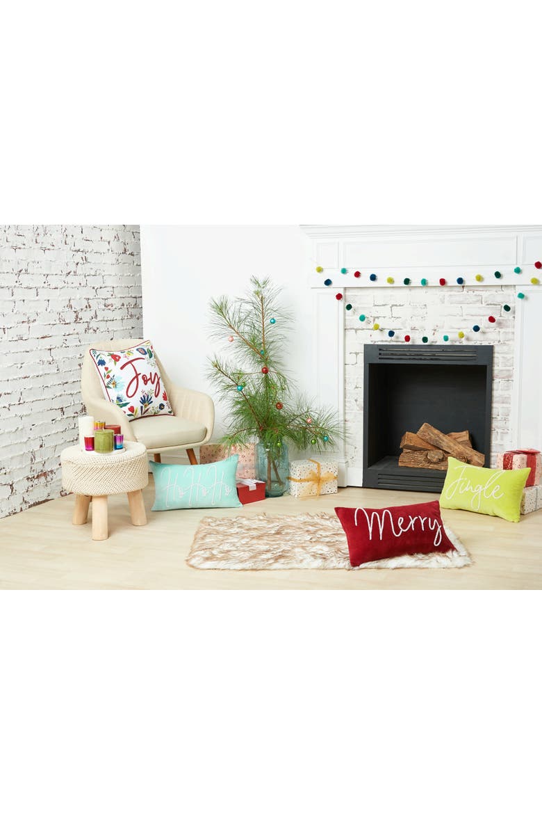 Christmas String Lights Pompom Decorative Hanging Garland 48", Alternate, color, Blue
