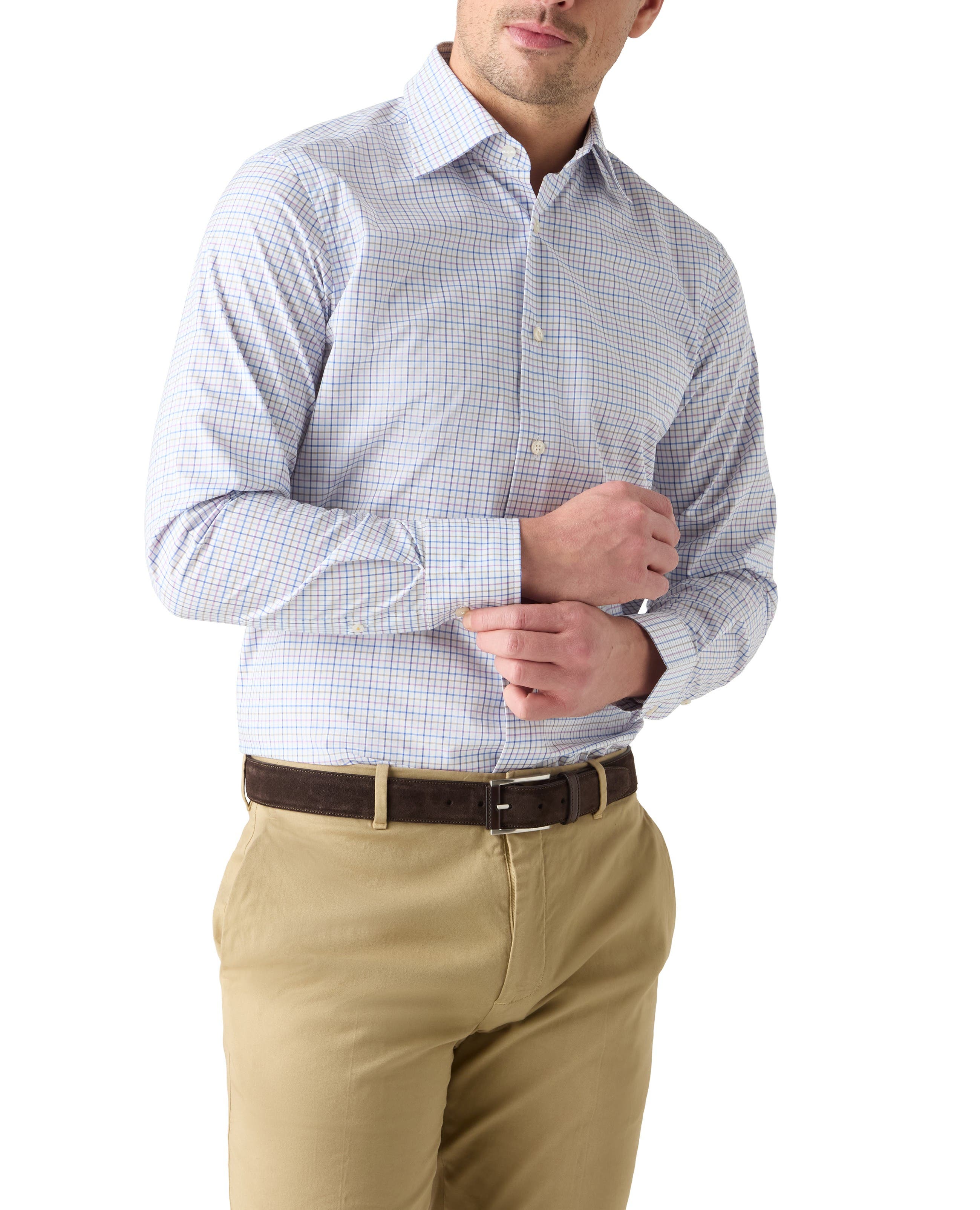 Madison Check Light Weight Poplin Shirt in Contemporary fit - image 3