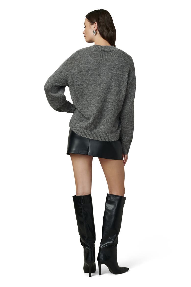 Faux Leather Miniskirt, Alternate, color, BLACK
