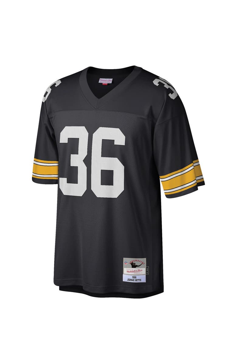 Mitchell & Ness Men's Mitchell & Ness Jerome Bettis Black Pittsburgh Steelers Big & Tall 1996 Retired Player Replica Jersey, Alternate, color,