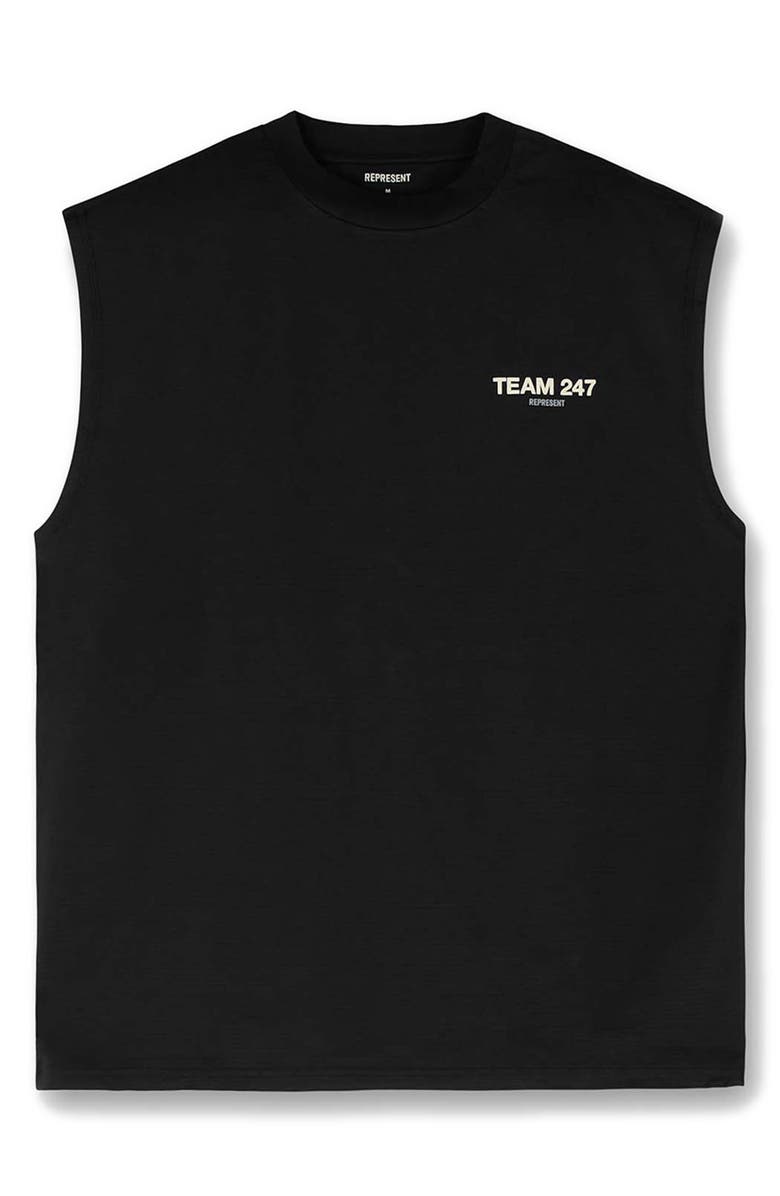 Represent Team 247 Oversize Graphic Tank, Alternate, color, Jet Black