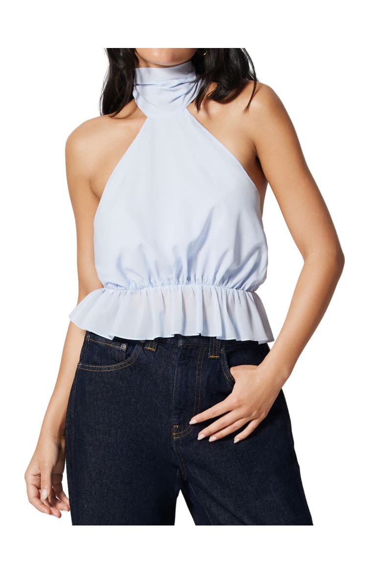 Georgette Halter Top, Main, color, Glace