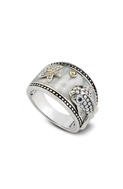 Mother-of-Pearl Animal Overlay Ring