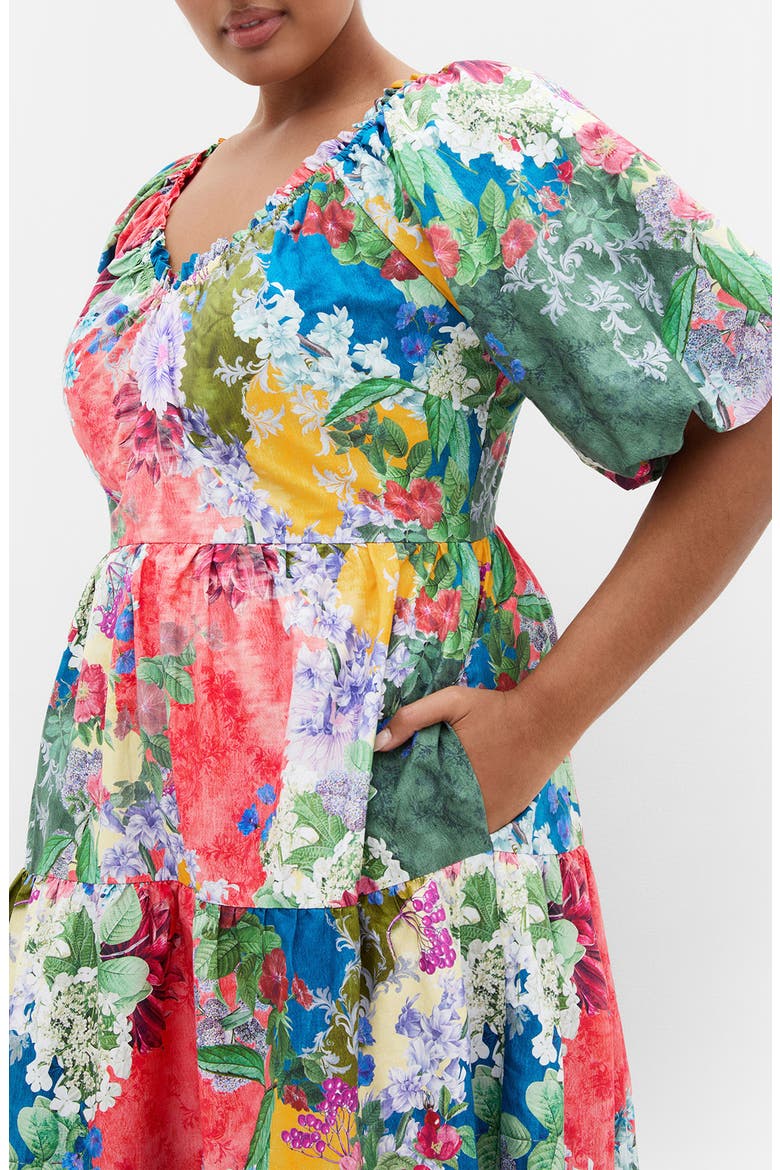 Fantasy Print Flared Midi Dress, Alternate, color, FOOLS FLORAL