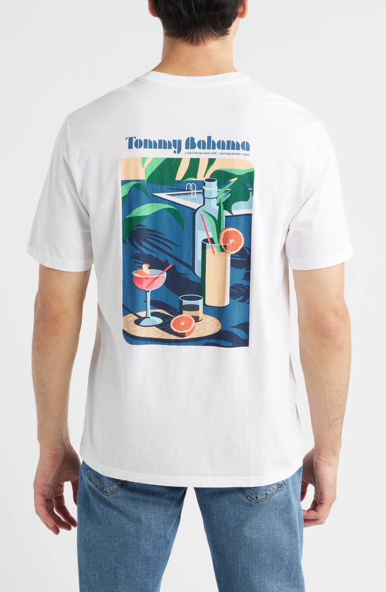 Tommy Bahama Swim Up Sips Graphic T-Shirt, Alternate, color, White