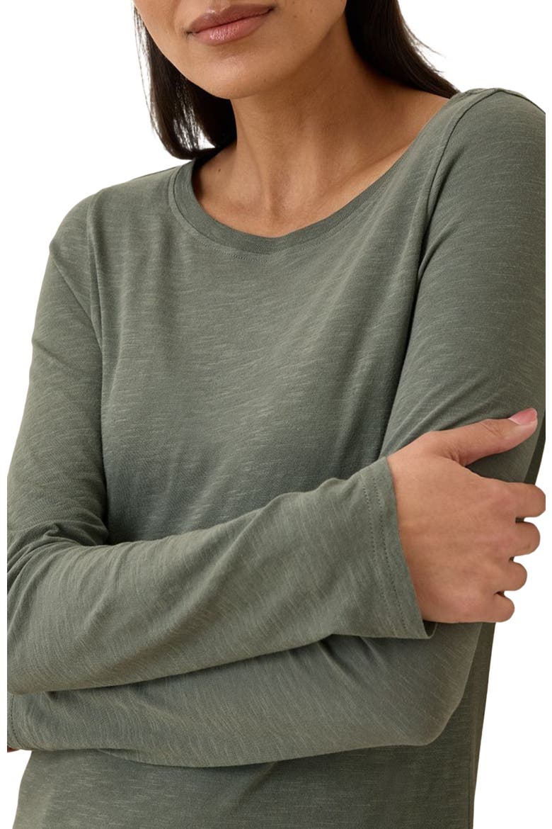 Organic Cotton Featherweight Slub Long Sleeve Tee, Alternate, color, Castor Grey