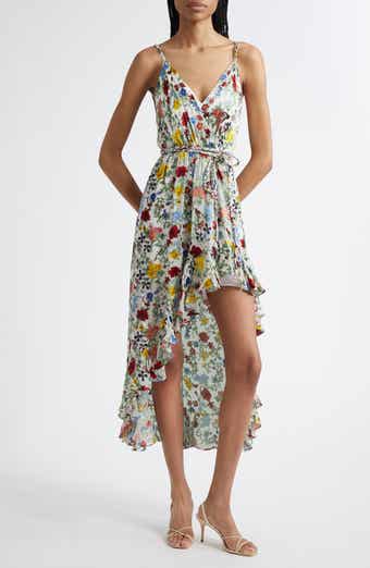 Tara Floral Ruffle Detail High-Low Dress