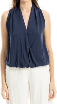 MAX STUDIO Faux Wrap Sleeveless Sweater