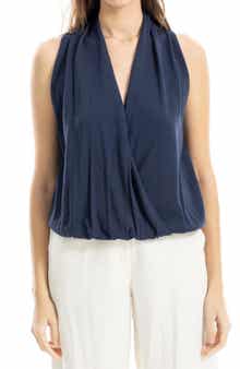 MAX STUDIO Faux Wrap Sleeveless Sweater