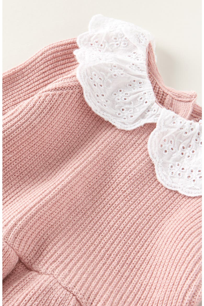 Scalloped Collar Sweater Dress, Alternate, color, PINK ZEPHYR