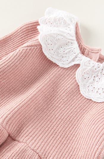 Scalloped Collar Sweater Dress