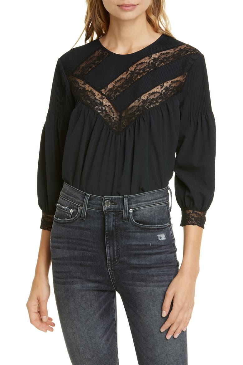 Margette Blouse, Main, color, CAVIAR