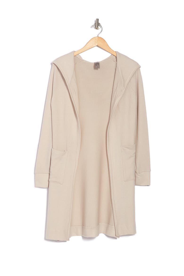 Knit Hooded Duster, Alternate, color, SLATE